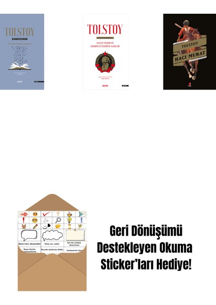 Tolstoy Bütün Eserleri 17 (Ciltli) + Tolstoy Bütün Eserleri 15 + Hacı Murat + Okuma Sticker'ları