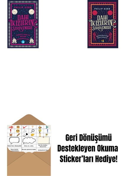Dahi Ikizlerin Serüvenleri - Cengiz Han’ın Mezar Soyguncuları + Dahi Ikizlerin Serüvenleri - Akhenaten Macerası + Okuma Sticker'ları