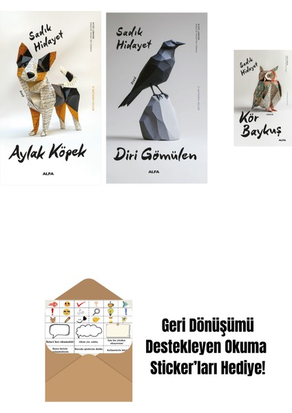 Aylak Köpek + Diri Gömülen + Kör Baykuş + Okuma Sticker'ları