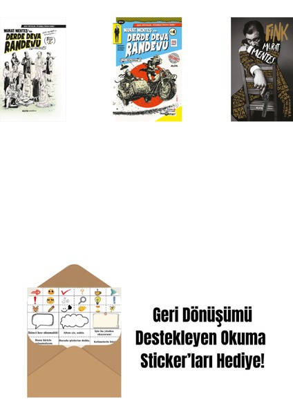 Derde Deva Randevu Süper Cilt-1 (Ciltli) + Derde Deva Randevu No- 4 + Fink (Ciltli) + Okuma Sticker'ları