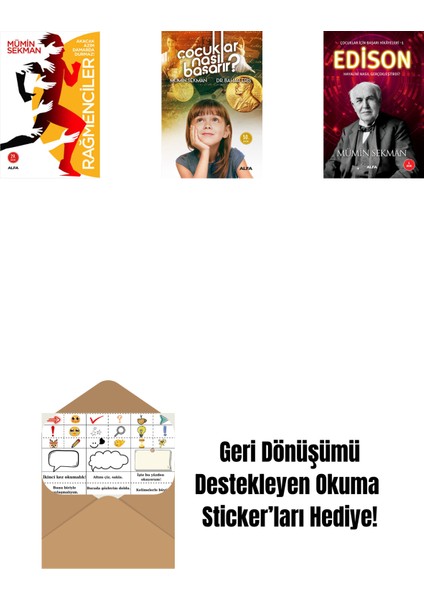 Rağmenciler - Akacak Azim Damarda Durmaz! + Çocuklar Nasıl Başarır? + Edison + Okuma Sticker'ları