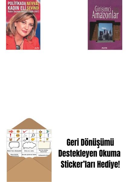 Politikada Kadın Eli + Girişimci Amazonlar + Okuma Sticker'ları