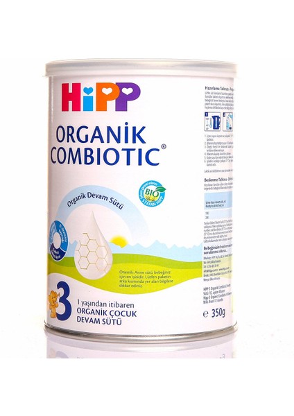 Hipp 3 Organik Combiotic Devam Sütü 350 gr 1+ Yaş No Color 3