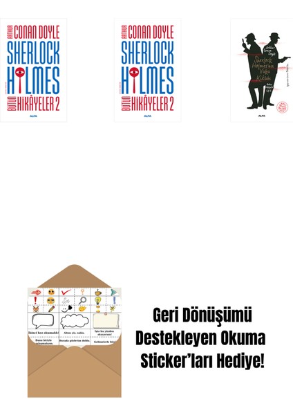 Sherlock Holmes - Bütün Hikayeler 2 + Sherlock Holmes - Bütün Hikayeler 2 (Ciltli) + Sherlock Holmes’un Vaka Kitabı + Okuma Sticker'ları