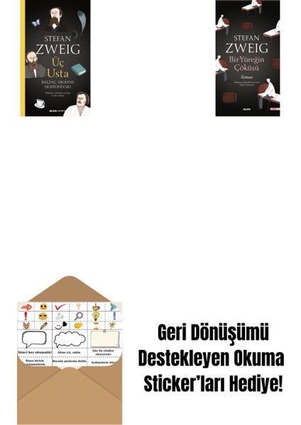 Üç Usta + Bir Yüreğin Çöküşü + Okuma Sticker'ları