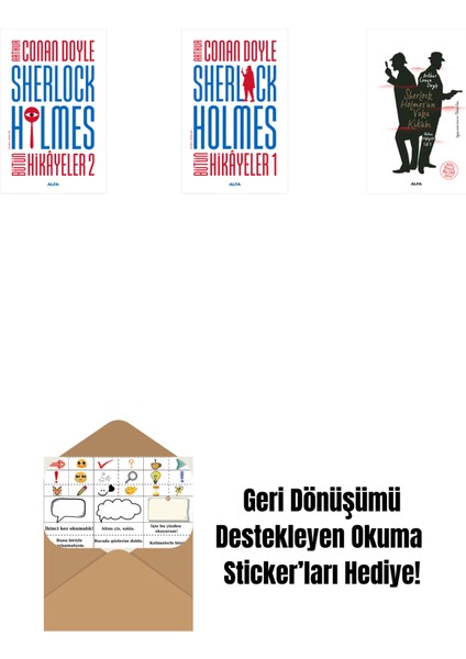 Sherlock Holmes - Bütün Hikayeler 2 + Sherlock Holmes - Bütün Hikayeler 1 (Ciltli) + Sherlock Holmes’un Vaka Kitabı + Okuma Sticker'ları