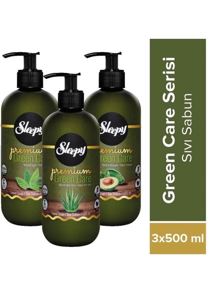 Premium green Care Serisi Sıvı Sabun 3x500 ml