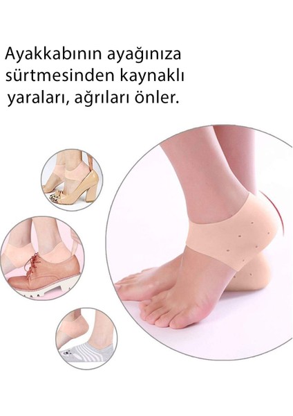 Silikon Topuk Koruyucu 1 Çift Ayakkabı Topuk Vurma Önleyici Topuk Yastığı Ped Tabanlık