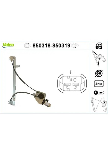Cam Mekanızması (Mekanızması) Elektrıklı On Sol P306 1,4 / 1,6 / 1,8 / 2,0
