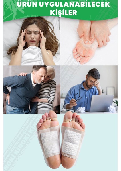 8 Adet | %100 Kinok Detoks Ayak Bandı , Foot Patch Detox Ayak Detoksu Bantı