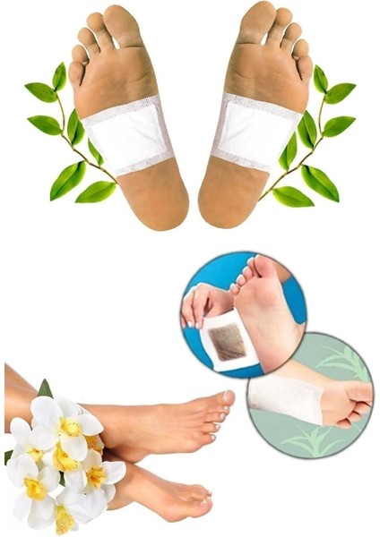 8 Adet | %100 Kinok Detoks Ayak Bandı , Foot Patch Detox Ayak Detoksu Bantı