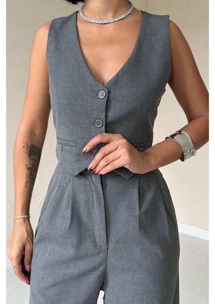 Antrasit Klas Ceket ve Yelek ve Pantolon Takım modelleri