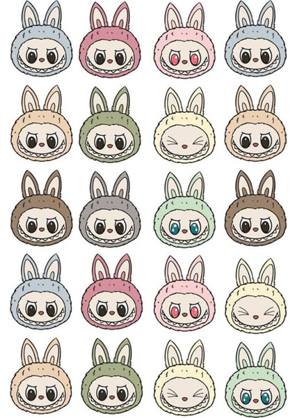 Labubu Sticker Telefon Laptop Notebook Tablet Defter Matara Stiker Etiket ST1015