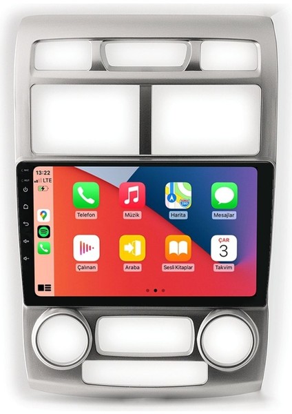 Q101772 Kia Sportage 2005-2009 6 GB Ram 64 GB Hafıza QLED Ekran Carplay Android Multimedya Teyp