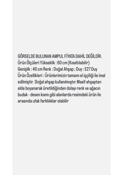 Aysem Wood 4 Lü Rustik Ahşap Avize - Salon Aydınlatma fırsatları