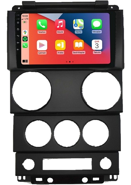 Q101770 Jeep Wrangler Rubicon 2007-2010 6 GB Ram 64 GB Hafıza QLED Ekran Carplay Android Multimedya Teyp