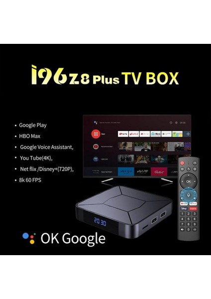 I96 Z8 Plus 4K Android Tv 2gb RAM-16GB Hafıza /wifi/lan/bt/hdmı/2xusb/tf-Kart