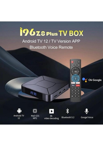 I96 Z8 Plus 4K Android Tv 2gb RAM-16GB Hafıza /wifi/lan/bt/hdmı/2xusb/tf-Kart