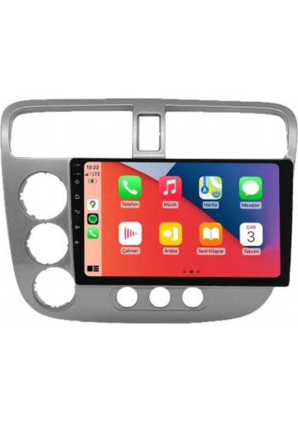 Q101784 Honda Civic Vtech 2001 2006 6 GB Ram 64 GB Hafıza QLED Ekran Carplay Android Multimedya Teyp