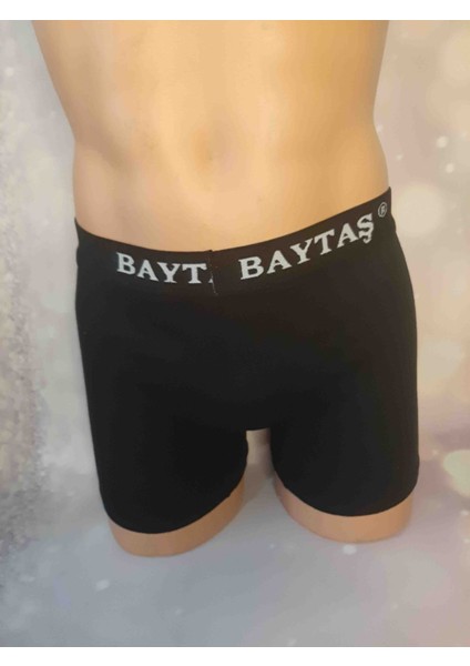 Siyah %100 Pamuk Likralı Rahat Kullanışlı Erkek Boxer