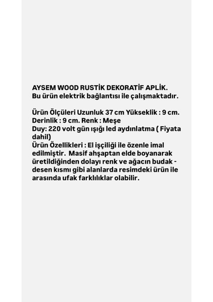 Yansıtma Tasarımlı Çift Yönlü Ahşap Salon Hol Cafe Otel Duvar Aplik Avize