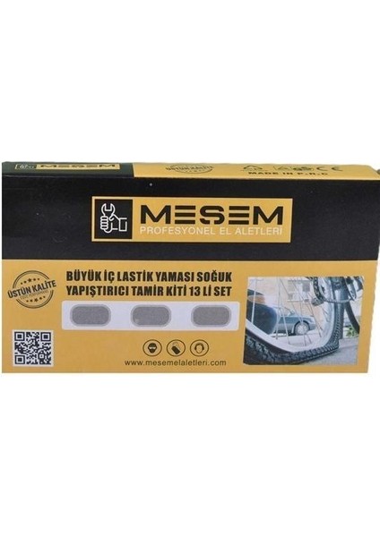 Buffer® 13LÜ Bisiklet Motorsiklet Iç Lastik Yaması Soğuk Yapıştırıcılı