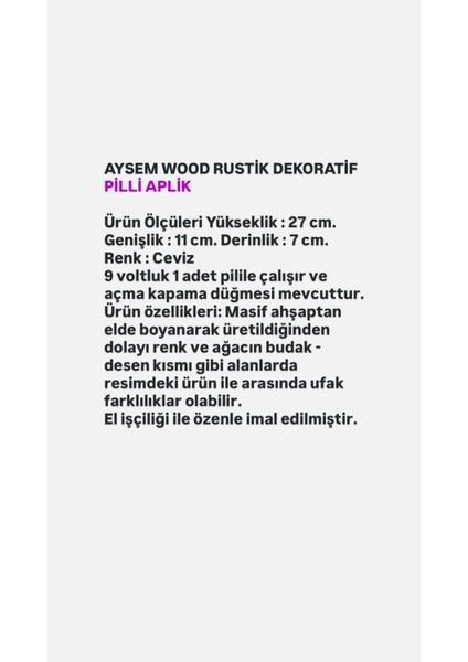 Çift Yönlü Aplik