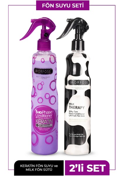 Morfose Çift Fazlı Fön Suyu Keratin 400 ml Milk Therapy Çift Fazlı Fön Sütü 400 ml