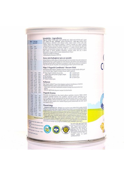 Hipp 2 Organik Combiotic Devam Sütü 350 gr 6-12 Ay No Color 2