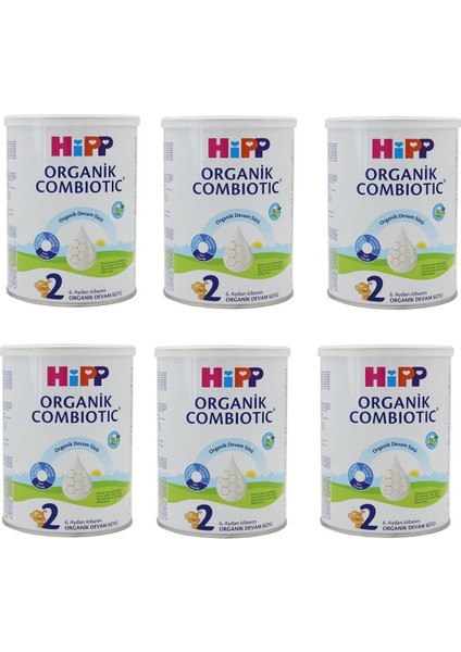 2 Organik Combiotic Devam Sütü 350 gr 6 Adet