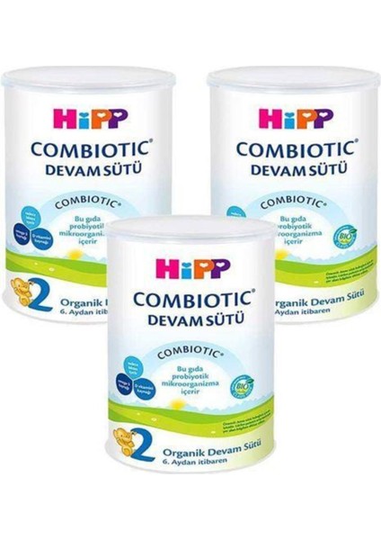 Hipp 350 gr 2 Numara Organik Combiotic Bebek Devam Sütü 3 Lü Paket