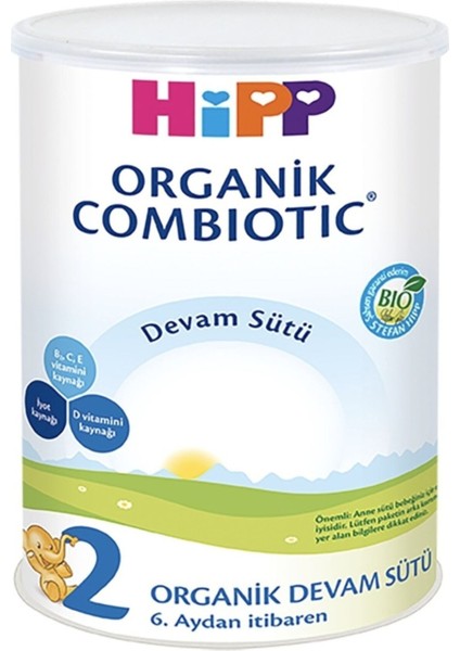2 Organic Combiotic Devam Sütü 350 gr