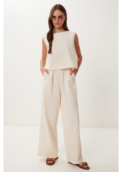 Keten Bluz Pantolon Takım modelleri