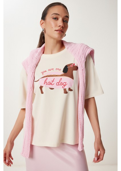 Baskılı Pamuklu Örme T-Shirt modelleri