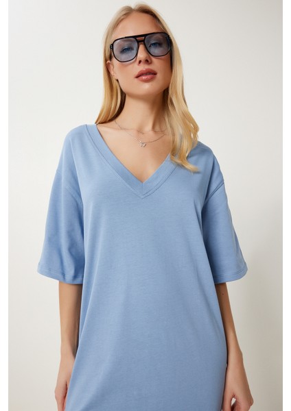 Oversize Basic Yazlık Esnek Örme Elbise