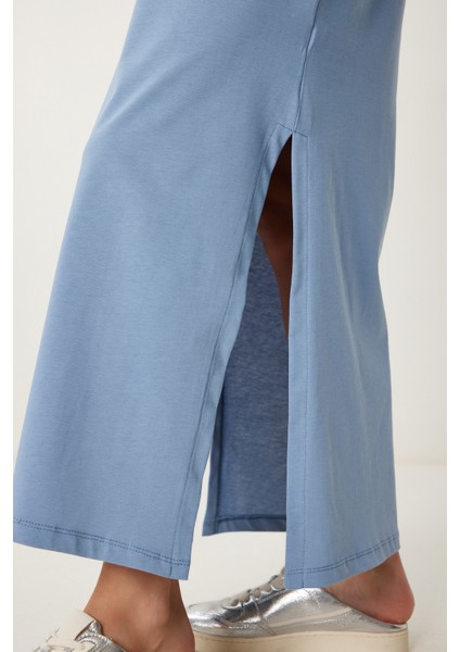 Oversize Basic Yazlık Esnek Örme Elbise