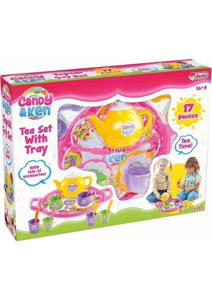 01593 Candy Tepsili Çay Set