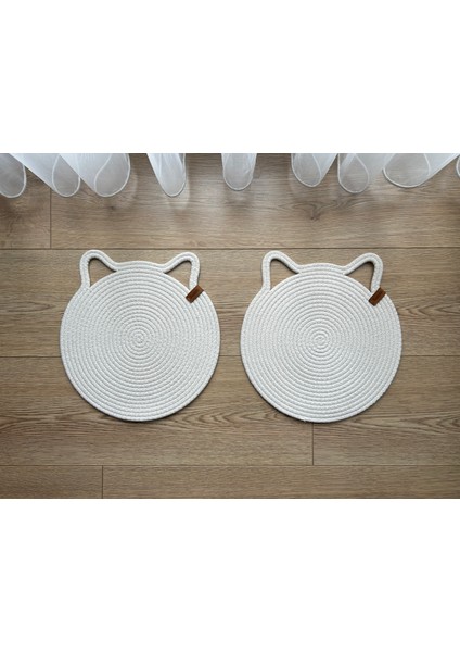 Kedi Köpek Mama Beslenme Altığı | Kedi Köpek Mama Paspası | Dekoratif Evcil Hayvan Matı | 1 Çift fırsatları