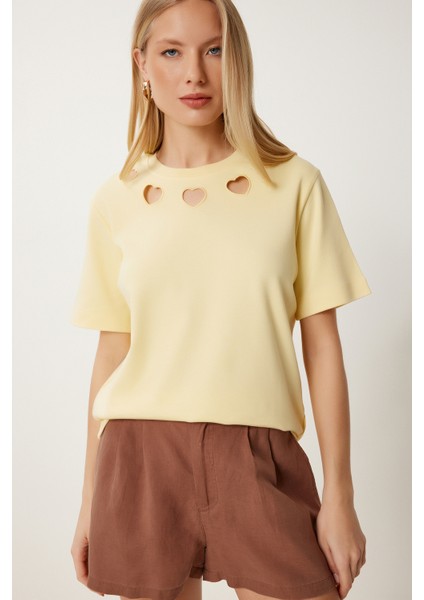 Cut Out Detaylı Pamuklu Örme T-Shirt fiyatları