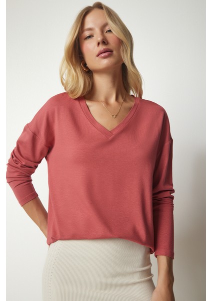 V Yaka Triko Bluz modelleri