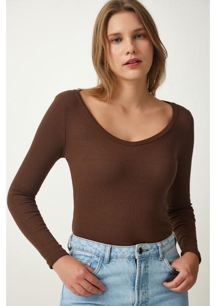 V Yaka 2'li Paket Örme Bluz