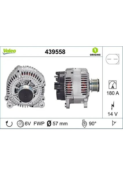 Alternator 12V 180A Passat 2,0 / 3,2 / 3,6fsı / 2,0tdı / 2,0tdı / Exeo 2,0tdı