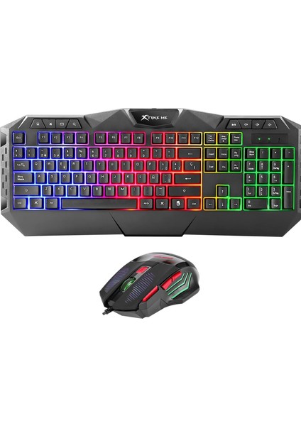 LED Işıklı Gaming Oyuncu Klavye Mouse Set x Me 852 Series