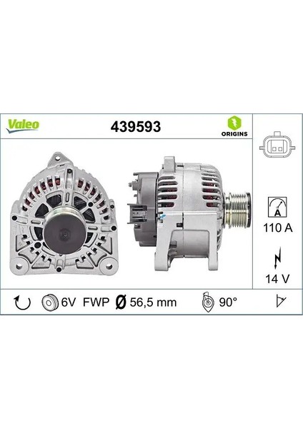 ALTERNATOR 12V 110A MEGANE 2 1,5DCI (TG11C069)