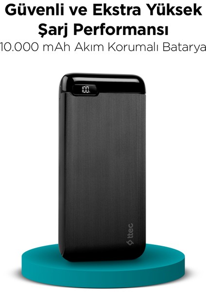 Powerslim LCD 10.000 Mah Usb-C Powerbank