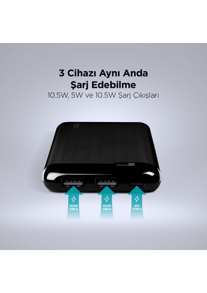 Powerslim LCD 10.000 Mah Usb-C Powerbank