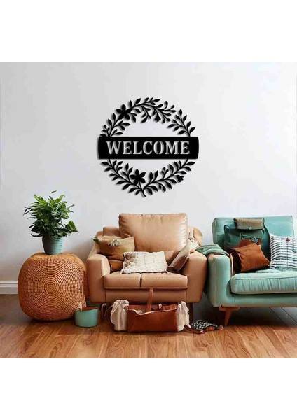 Welcome Modern Ahşap Dekoratif Dekor Tablo