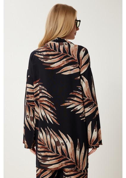 Desenli Yazlık Viskon Kimono Pantolon Takım fırsatları