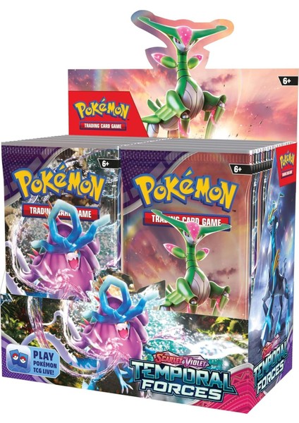 Pokemon Oyun Kartı Tcg Scarlet & Violet Temporal Forces Lisanssız Booster Pack - 3 Paket (30 Kart) modelleri