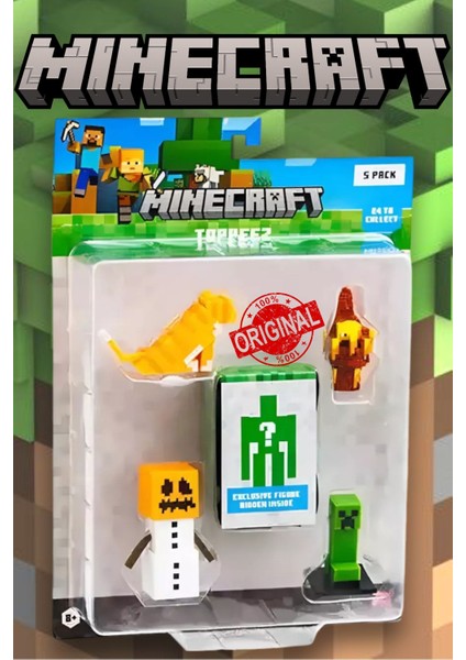 Minecraft 3D Figür Toppeez 5'li Set - Model 3